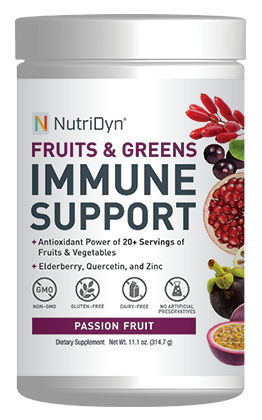 Nutridyn Fruits and Greens Immune Support Passion Fruit